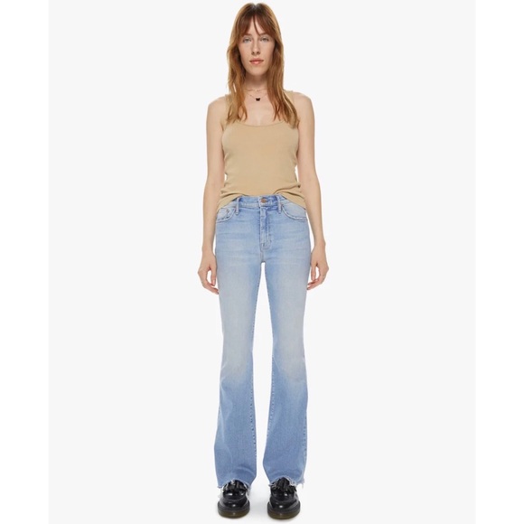 Mother The Weekender Fray California Cruiser High Rise Flare Wide Leg Sz 32 - Picture 1 of 13